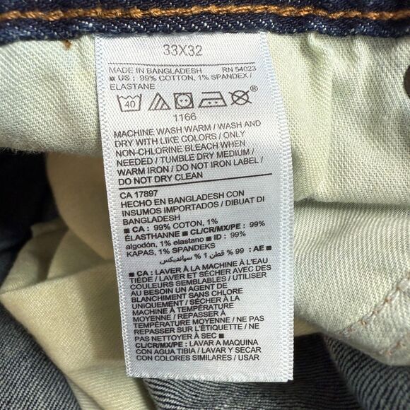 Old Navy Men's Stretch Slim Built In Flex Jeans Dark Rinse Wash Size 33 x 26 - Picture 4 of 12